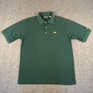 Vintage Masters Polo Shirt Mens Large Green Golf Collection Hong Kong Cotton